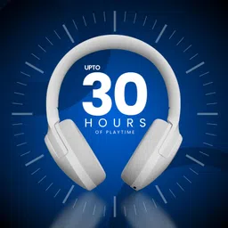 ooge Echo 200 Wireless Bluetooth Headphones (White), 30H Playtime, 800H Standby Time, RGB Light, 250mAh Battery, Bluetooth 5.3, 10m Range, 1-Year Warranty image 2