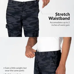 the pant project Six Pocket Cotton Lycra Stylish Cargo Pant for Men | Regular Slim Fit | Tactical Techwear Stretchable Cargos with 6 Pockets | Mens Street Wear Casual Trouser Pants image 4