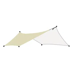 CALANDIS™ Camping Tarp Sun Protection Awning Shelter for Backpacking Garden Picnic Khaki | Tent Canopy | Tents Canopies | Camping Hiking | Outdoor Sports image 1