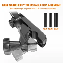 Jubor Microphone Music Stand iPad Tablet Smartphone Holder Mount - Fits Devices from 4.7 to 12.9 Inches image 5