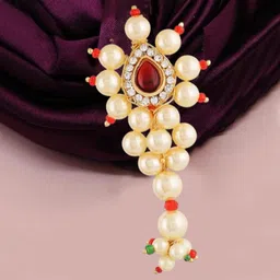 vama Fashions Traditional Maharashtrian jewellery Peshwai Nath Saree Nauwari Sari Sadi Safety Pin for Women image 4