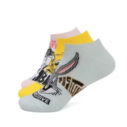 balenzia Women's Looney Tunes Cartoon Themed Low-Cut Socks | Multicolor | Pack of 3 | Officially Licensed image 5