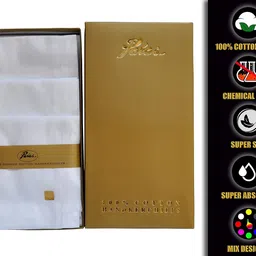 caruso italy Paras Men's Pure Combed Cotton White Malmal Formal Handkerchief (Pack Of 12), X-Large image 4