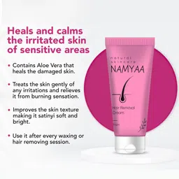 Namyaa Hair Removal Cream for Intimate Skin with Free Vitamin C Serum, 60 gram, Pack of 2 image 3
