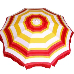 akshar tabla mart Garden Umbrella Red Whit 8 fit Diameter Beech Umbrella image 3