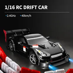Bestonl Remote Control Cars 1:16 Scale RC Drift Car 2.4Ghz 30KM/H High Speed 4WD RTR Racing Car with Drift Tires LED Lights 1PCS Rechargeable Batteries RC Sport Cars Toys for Adults Kids Gift image 5
