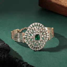 zaveri pearls Rose Gold Dazzling Cubic Zirconia Contemporary Bracelet For Women-ZPFK16936 image 3