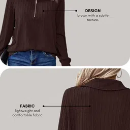 leriya fashion Regular Fit Tops for Jeans for Women | Korean Trendy Stylish Casual| Long Sleeve Textured Collared| Crop Tank | Formal image 4