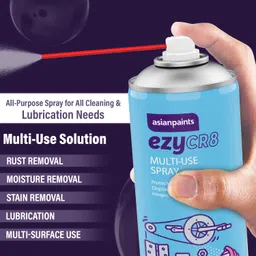 Asian Paints ezyCR8 Multipurpose Spray, for Auto Maintenance, Home Improvement, Loosens Stuck & Rust Parts, Removes Sticky Residue, Descaling, Protectant & Cleaning Agent(500 ml), Transparent image 2