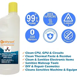 kethron Kethron® Original IPA Iso-Propyl Alcohol 99.9% (0.01% Water Content) | CAS: 67-63-0 | Laboratory Grade | 500ml image 2