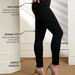symbol premium Women's Skinny 4-Way Stretch Jeans (Mid Rise | Ankle Length | Desk-to-Dinner) image 4