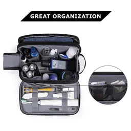 bagsmart Toiletry Bag For Men, Travel Toiletry Organizer Dopp Kit Water-Resistant Shaving Bag For Toiletries,17.8 Cm Black image 2