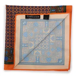 van heusen Men's Polyester Multi Print Formal Casual Style Pocket Square,Red,Free Size image 2