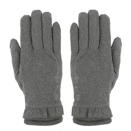 fabseasons Warm Winter Gloves For Girls & Women, with faux fur inside for cold weather, Touchscreen enabled image 1