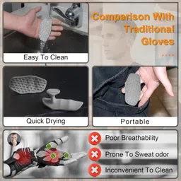 bcnjepin Gym Hand Grip, Hand Grip For Gym, Hand Grips, Gray Resin Weight Lifting Grips, Non-Slip Hands Grips For Weightlifting – Prevents Palm Slippage, Ideal For Men, Women & Strength Training image 4