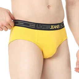 underjeans by Spykar Men Premium White Brief Pack of 2 image 3