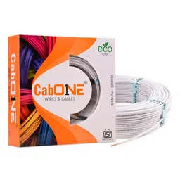 cabone Lite Single Core Electrical Wire WHITE 90 Meter, 1.0 SQ.MM. |PVC electrical insulated CCA Copper wire image 1
