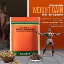 rajasthan aushdhalaya Namira Weight Gain Powder for Men & Women - Herbal Formula For Weight Management & Overall Wellness | Natural Protein & Herbs | Health Gain | Pack 2 - Each 120gm image 2