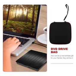 External Hard Drive Storage Case Bag Shockproof Waterproof External USB CD DVD Writer Carrying Pouch with Lanyard_1 image 2