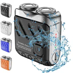 rouhome Beard Shaver Mini and Portable Suitcase Design, Shaver Mini and Portable Suitcase Design Double-Ring Magnetic Cutter, 2024 Men's Favorite Portable Mini Electrict Shaver (Black) image 1