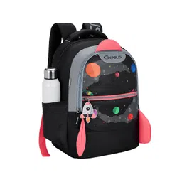 safari Genius Rocket 23L Kids Printed Backpack, 2 Compartments, Bottle Holder, Front Pocket, School Bag for Boys and Girls, Bag for Kids, Hidden Pocket image 1