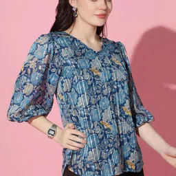 fashion dream Women's Georgette Regular Fit Top image 3