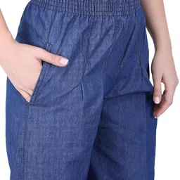 mm-21 Women's Loose Fit Denim Palazzo image 4
