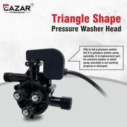 CAZAR Triangular Car Washer/Pressure Washer Head Assembly Set with Auto-Cut Off Switch for Pressure Washer Machine Suitable for Machine Having Triangular Head/Pump Assembly. image 3