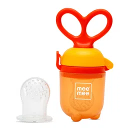 Mee Mee Advanced Fruit & Food Nutritional Baby Feeder | BPA-Free | Ideal for Babies 6 to 12 Months Old | Enhance Feeding Experience with Baby Grip Feeder (Orange) image 1