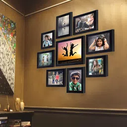 AJANTA ROYAL Personalized Photo Frames for Wall Décor (6-5x7-inch, 2-5x5-inch, 1-8x10-inch) (Personalized) image 3