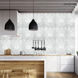 flynovate Aluminium Foil Wall Stickers - 60X200CM Kitchen Wallpaper Oil Proof Waterproof Heat Resistant, Easy to Clean and Self-Adhesive for Wall Cabinets, Drawers and Shelves image 3