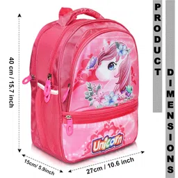 stylbase Kids School Bag For Boys And Girls Cartoon Printed Waterproof Backpack Bag Ideal For Kids Bag UKG Nursery 1st Class School Bags 5-7 years 14 Inch image 5