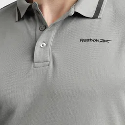 reebok Men's Polo T Shirt |Training | Swift Mesh Perf Polo | Polo/Collar | Regular FIT | Half Sleeve | 100% Polyester with Speedwick tech image 4