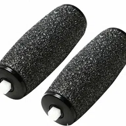 Inditradition Extra Coarse Foot File Roller Replacement Refill Heads | Compatible With All Electronic Pedicure & Foot File Roller (Pack of 2, 50x20 mm, Black) image 1