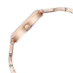 fastrack Women Stainless Steel Stunners 4.0 Analog Watch, Band Color-Gold,Dial Color-Gold image 5