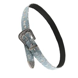 fashionmyday Fashion My Day® Denim Waist Belt Eyelet Belt Retro Style Punk Waistband for Trousers Corset | Belts image 3