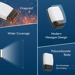 INVENTAA Exla 12W Outdoor Wall Lights|Outdoor Lights Waterproof-Bulkhead Light with 2 Years Replaceable Warranty-Wall Lights for Outdoor Home|Durable Balcony Lights(White- Warm White) image 2