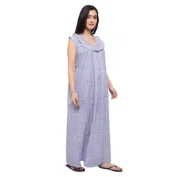 cierge Women's Cotton Printed Maxi Nighty image 3