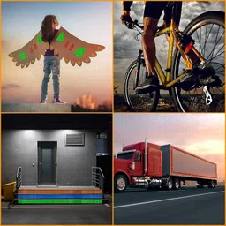 GlowTail 1 Inch (25.4 mm) Width x 10 Meter (32 Feet), High Intensity Warning Retro Reflective Radium Conspicuity Sticker Tape Sheet (Yellow) image 3