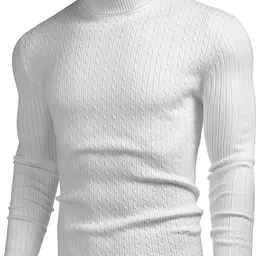 denimholic Mens Cotton Turtle Neck Sweater image 3