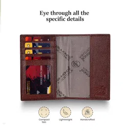 hammonds flycatcher Genuine Leather Passport Cover for Men, Passport Cover for Women, RFID Passport Holder for Men Travel Accessories for Men, Passport Bag for Men, 3 ATM Card Slots - Brown image 3