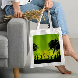 ashvah Canvas Tote Bags for Women, College Bag for Girls, Tote Bag for Shopping, Travel & Beach Bags for Women - Childrens - D No - 202 image 2