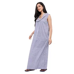 cierge Women's Cotton Printed Maxi Nighty image 2