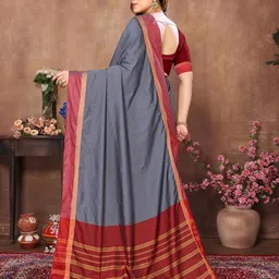 vj fashion Women Kerala Silk Blend Saree With Blouse Piece_freesize image 4