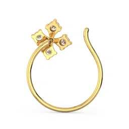 joyalukkas Pride Diamond Collection 18k Yellow Gold and Diamond Nose Pin image 3