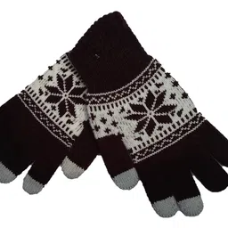 krystle Unisex Wool Touch Screen Magic Knitted Gloves (Multicolour, Free Size) image 1