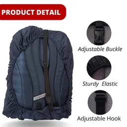 bero Bag Cover Waterproof Rain & Dust Cover for Backpack with Elastic Adjustable & Pouch | Rain Cover for Laptop/School/College & Office Bag. image 4