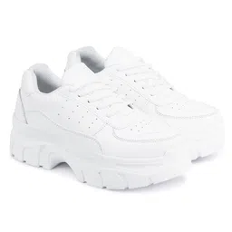 vendoz Women White Casual Sneakers image 4