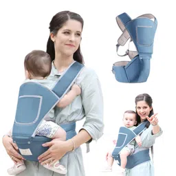 OBABY 4-in-1 Baby Carrier with Hip Seat | Ergonomic Infant to Toddler Carrier for 0-36 Months | Adjustable Baby Sling for Newborn | Front & Back Carry Baby Holder with Lumbar Support image 1