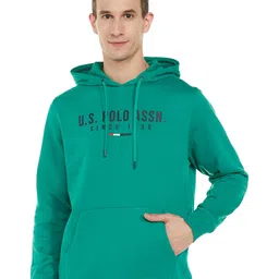 u.s. polo assn. Men's Cotton Blend Hooded Neck Sweatshirt image 1